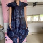 Blue Circles Adire Romper