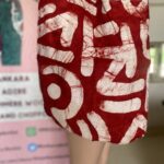 Red Adire Tote Bag