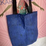 Blue Stripe Adire Tote Bag