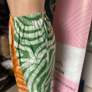 Yellow & Green Adire Joggers